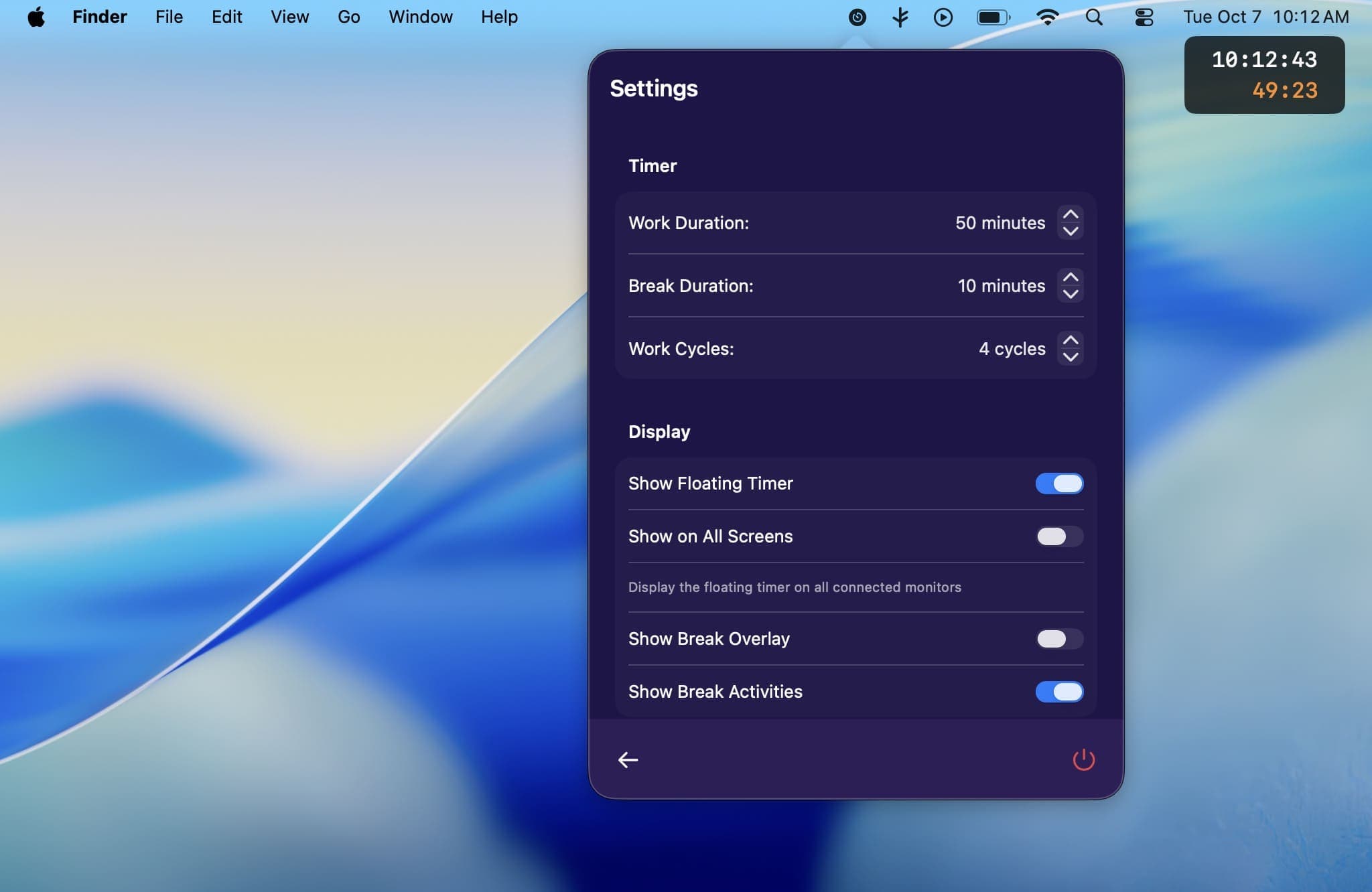 Privacy-focused settings